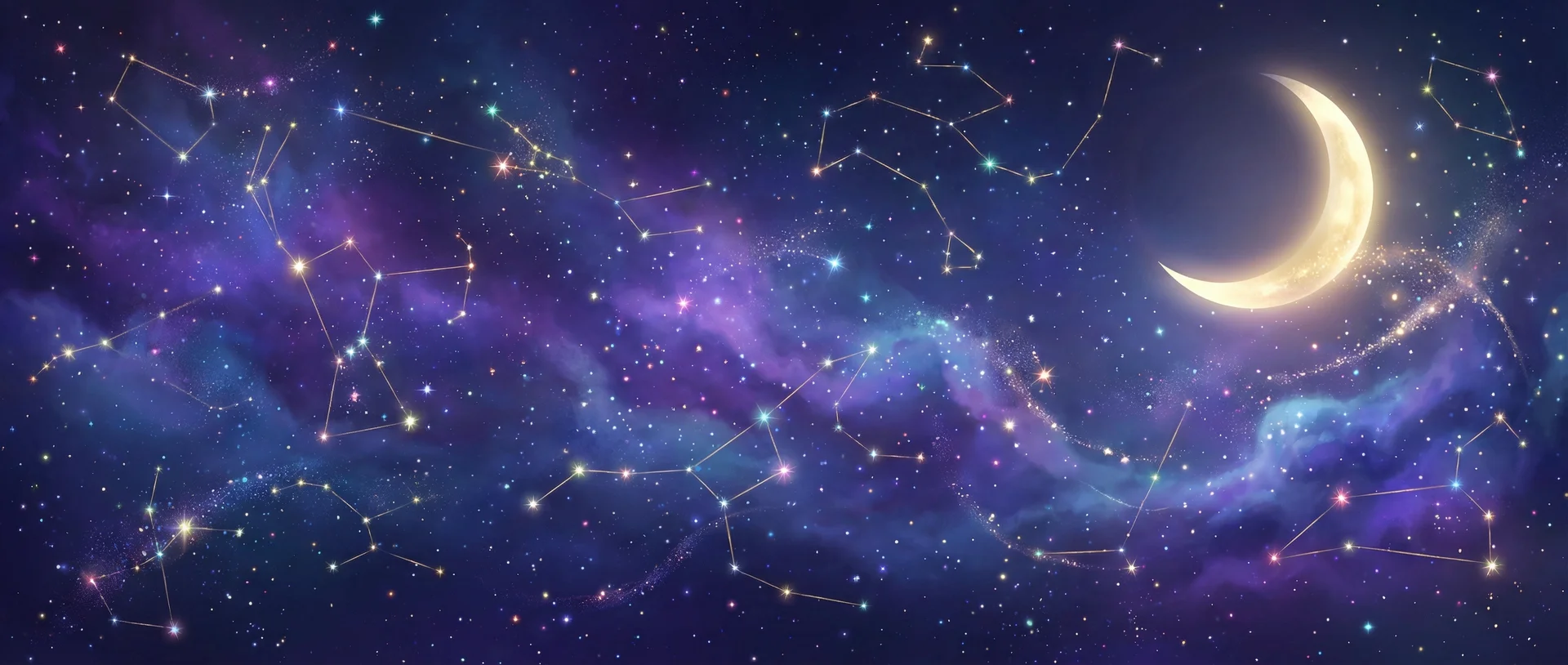 星空背景 - 扒开她的 | 每日星座运势与塔罗占卜